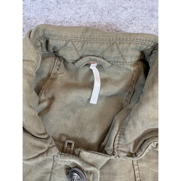 Free People Military Jacket Womens Large Green Not Your Brothers Surplus Outdoor - Picture 6 of 8